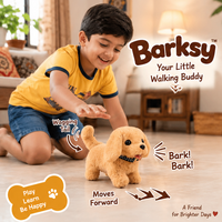 Barksy Walking Puppy with Wagging Tail & Moving Head | 2 Free AA Battery